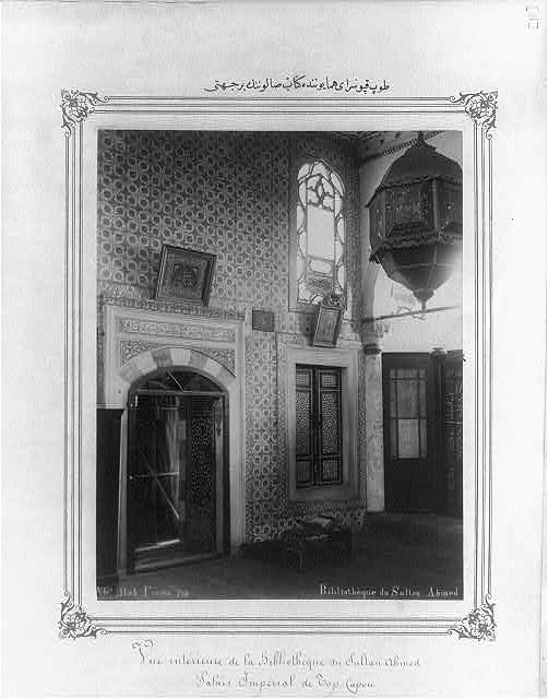 One corner of the book room in the Imperial Topkapı Sarayı (palace)