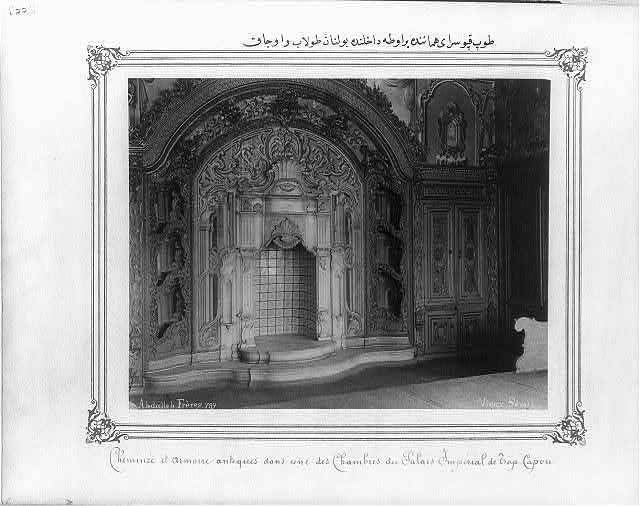 A wardrobe and hearth in a room in the Imperial Topkapı Sarayı (palace)
