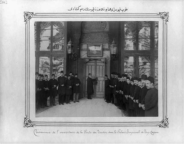 The opening ceremony of the Vezne Kapısı (Treasury Gate) in the  Imperial Topkapı Sarayı (palace)