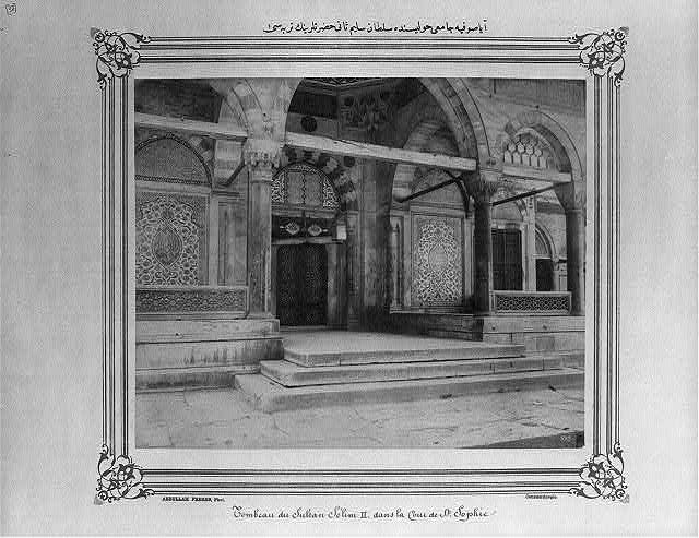 The Mausoleum of the Sultan Selim II in the courtyard of the  Ayasofya Camii (mosque)