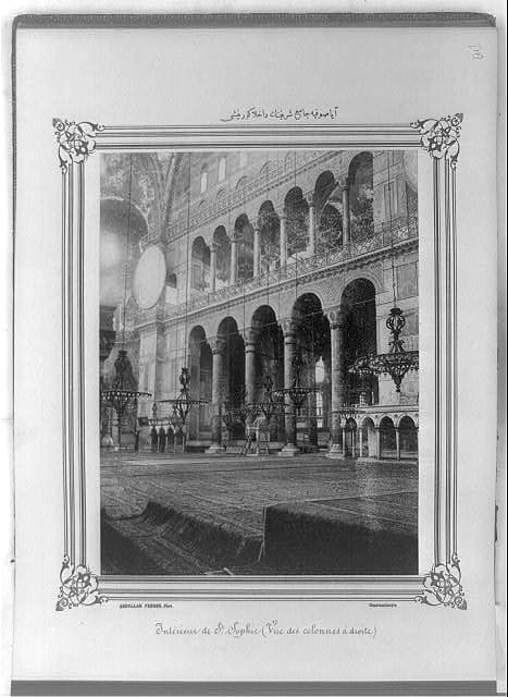 Interior view of the Ayasofya Camii (mosque)
