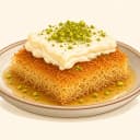 Afyon Kaymaklı Ekmek Kadayıfı illustration