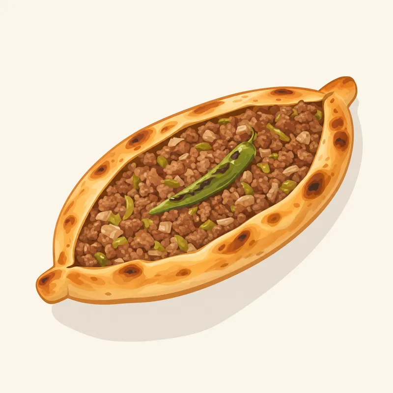 Afyonkarahisar Ak Pide / Afyonkarahisar Tırnak Pidesi illüstrasyonu