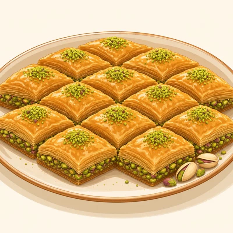 Afyonkarahisar Hurma Baklavası / Afyon Hurma Baklavası illüstrasyonu