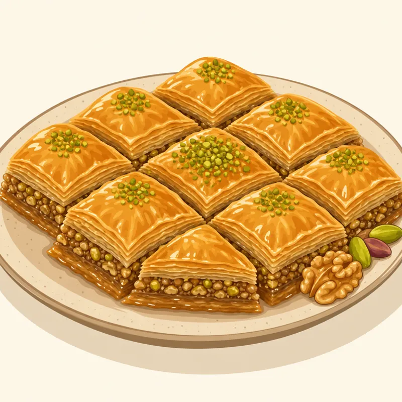 Amasya Cevizli Ballı Baklavası illustration