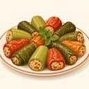 Antep Allı Yeşilli Dolma /Antep Nakışlı Dolma /Antep Yaz Dolması illustration