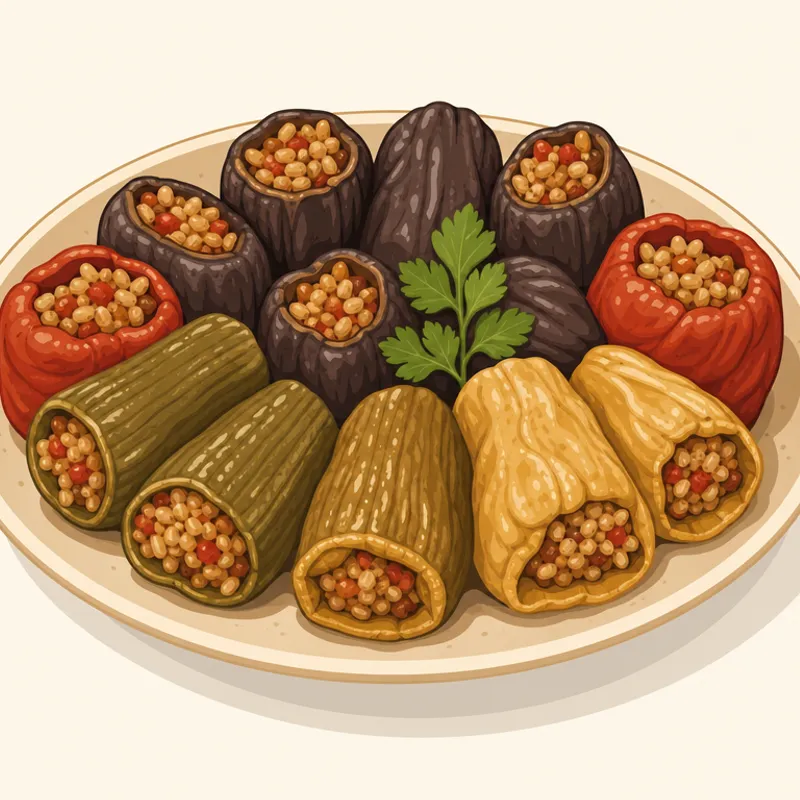 Antep Kuru Dolma/ Kış Dolması illüstrasyonu
