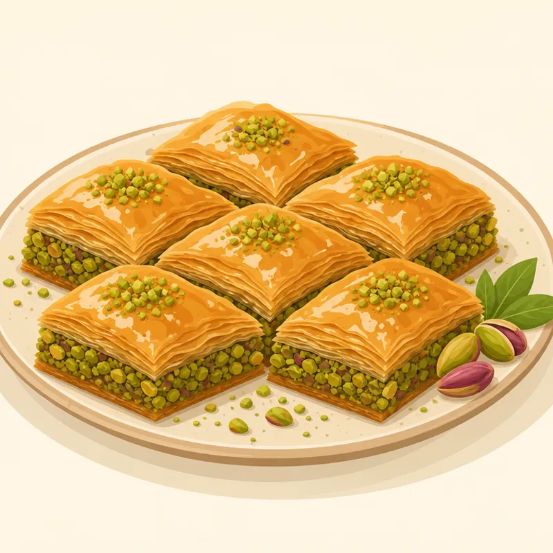 Arapgir Deli Kız Baklavası illustration