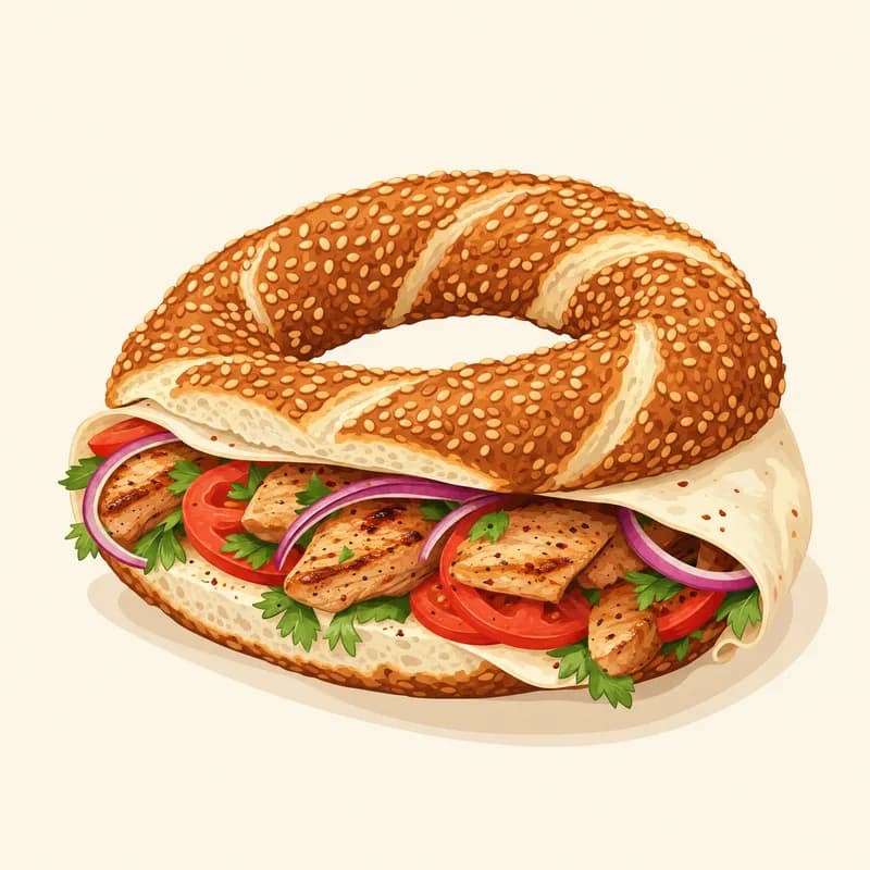 Beydağ Simit Dürüm illüstrasyonu