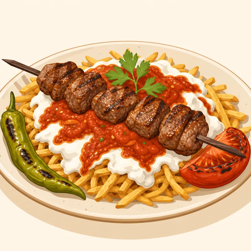 Bodrum Çökertme Kebabı illüstrasyonu