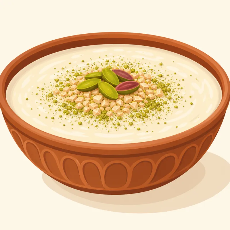 Bursa Keşkül-ü Fukara / Bursa Fukara Keşkülü / Bursa Fukara Tatlısı illustration