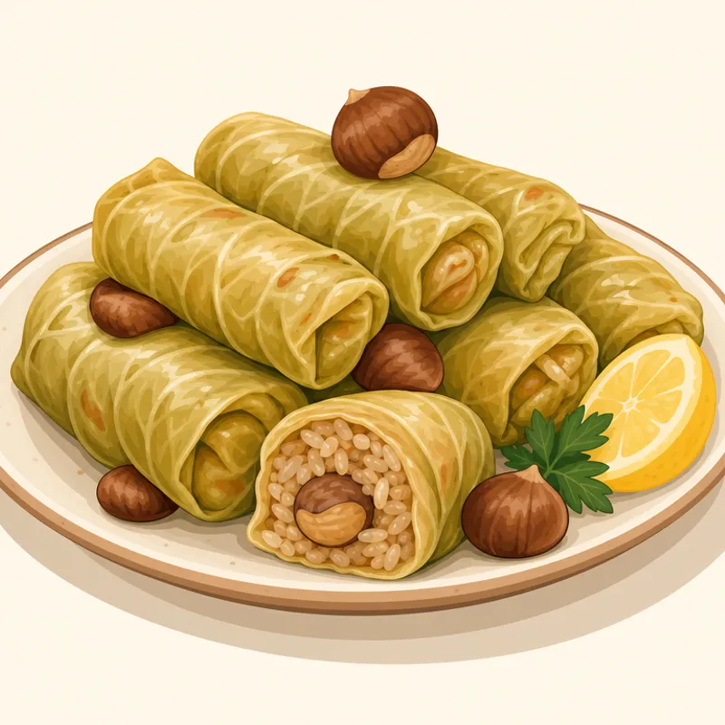 Bursa Kestaneli Lahana Dolması / Bursa Kestaneli Kelem Dolması illustration