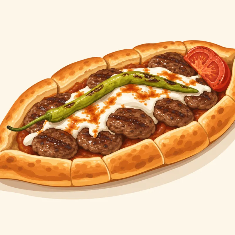 Bursa Pideli Köfte illustration