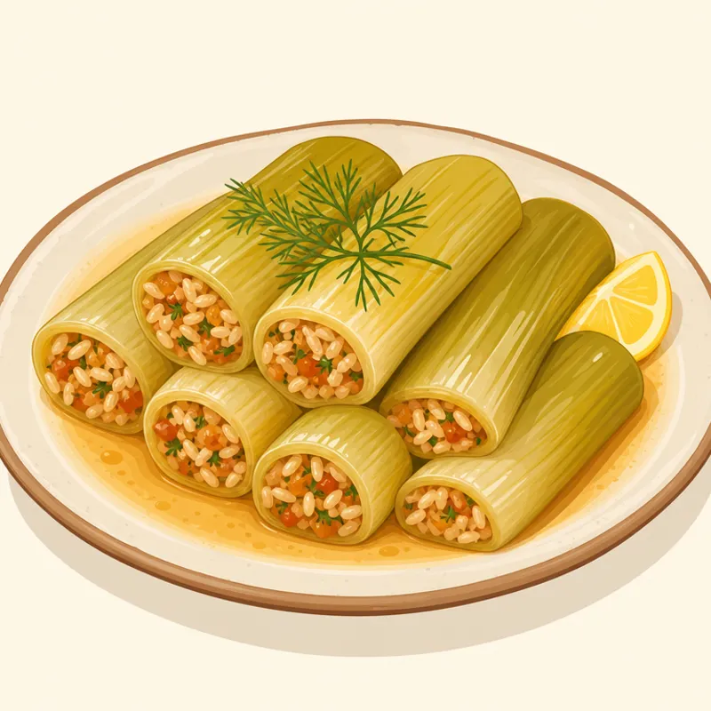 Çerkeş Pırasa Dolması illustration