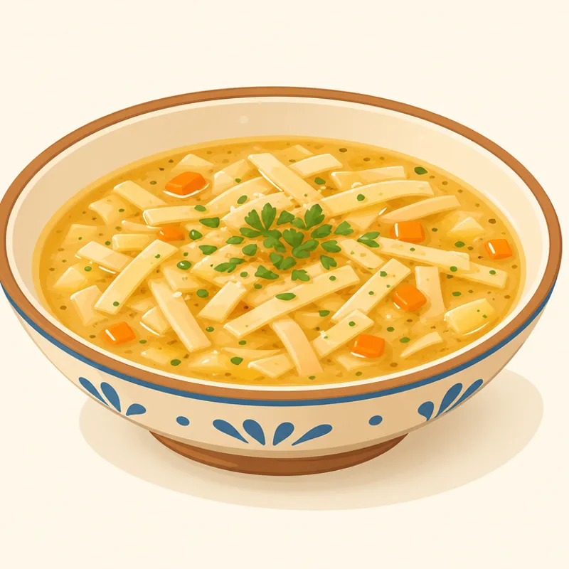Dede Çorbası (kesme Hamur Çorbası) illustration