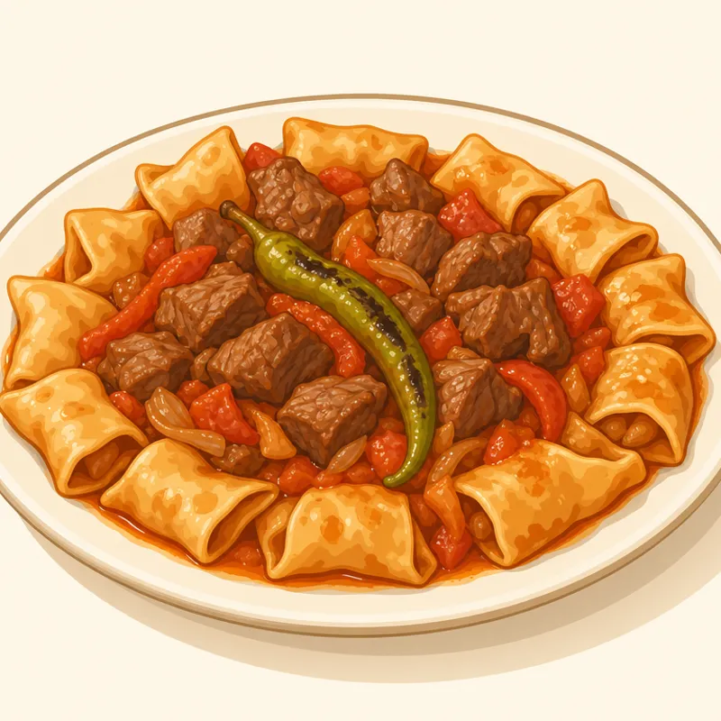 Diyarbakır Et Eşkenesi Yemeği illustration
