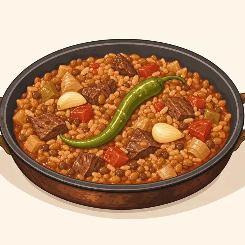 Diyarbakır Mastava Aşı Yemeği illustration