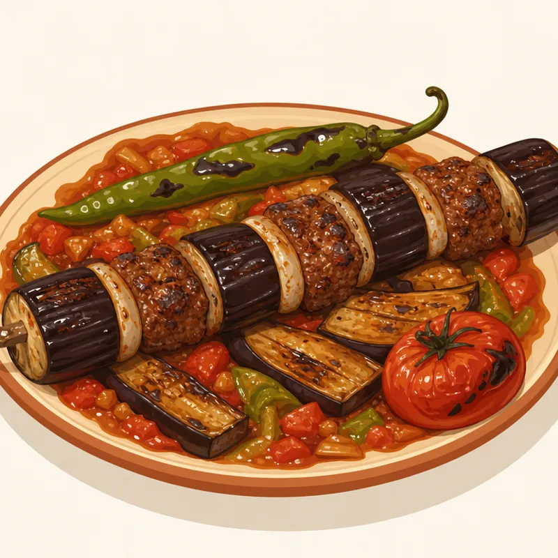Diyarbakır Patlıcanlı Kazan Kebabı illustration