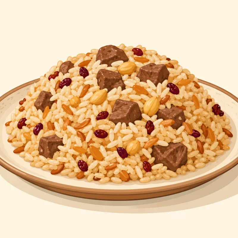Diyarbakır Pencegoşt Pilavı illustration
