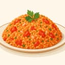 Domatesli Bulgur Pilavı illustration