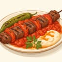 Domatesli Kebap illüstrasyonu