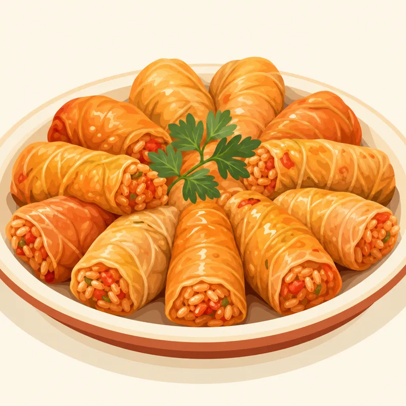 Domatesli Lahana Dolması Kırkçikli Kelem Dolması illustration