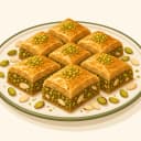 Edremit Körfezi Zeytinyağlı Bademli Baklava illustration