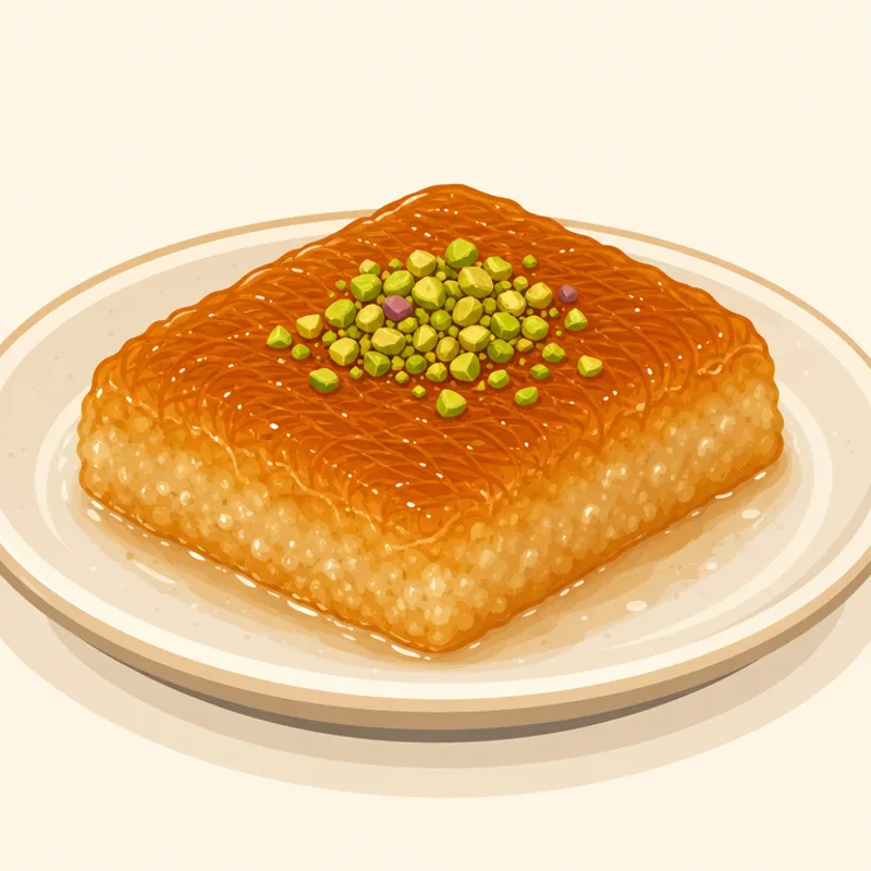 Erzurum Enişte Tatlısı/yemeği illustration