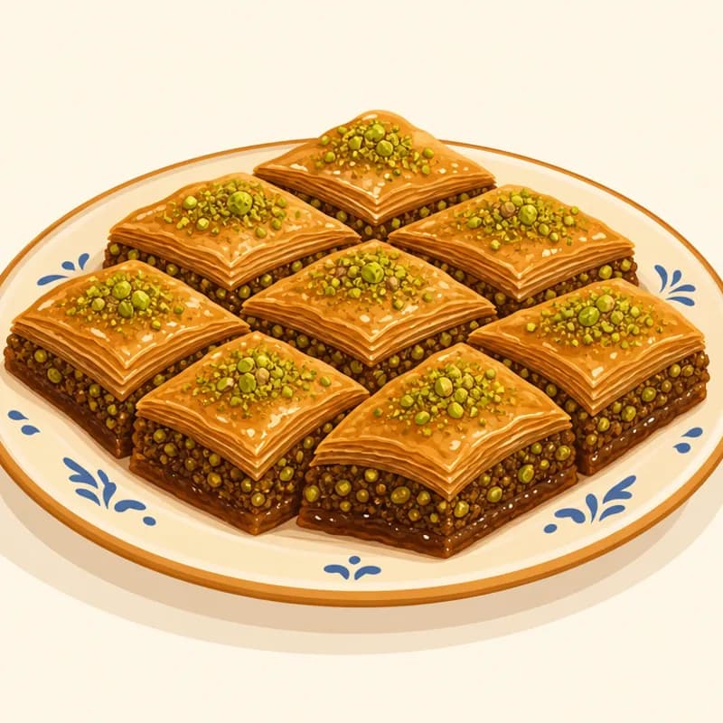 Erzurum Pekmezli Baklavası illustration