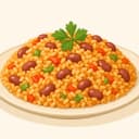 Fasulyeli Bulgur Pilavı illustration