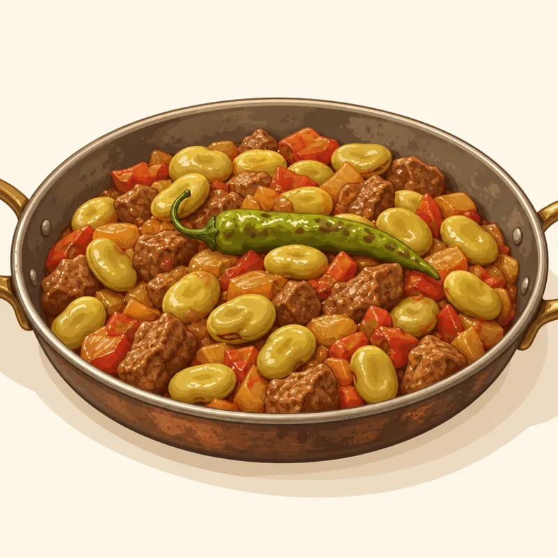 Gaziantep/Antep Bakla Tavası illustration