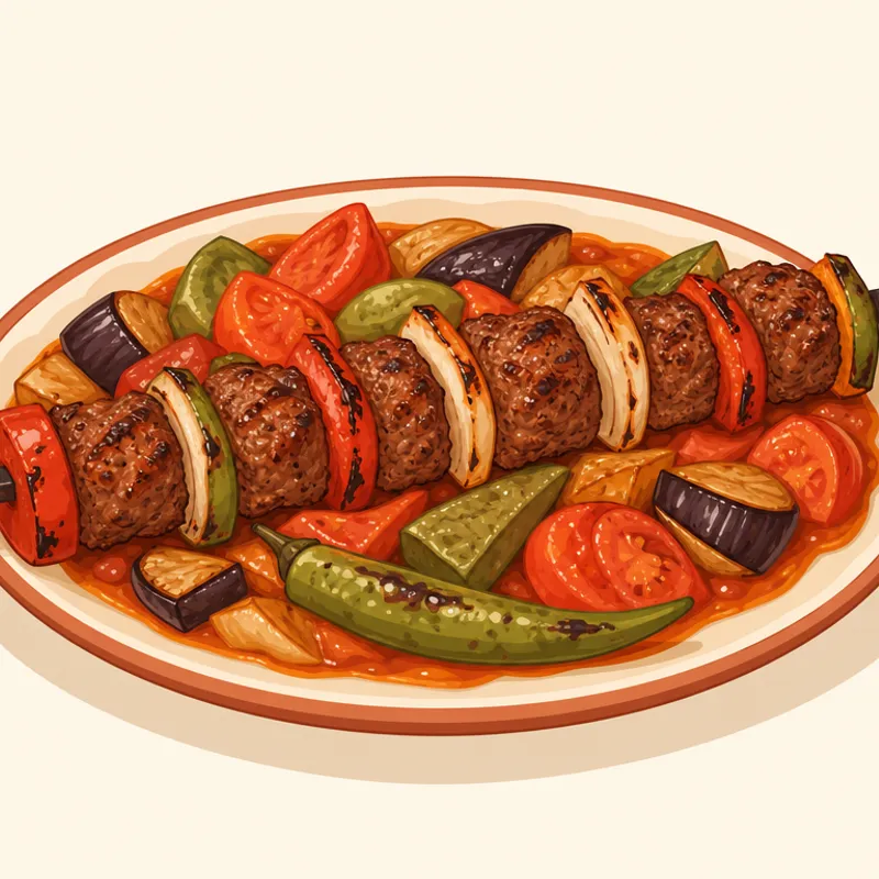 Gaziantep/Antep Sebzeli Kebap illustration