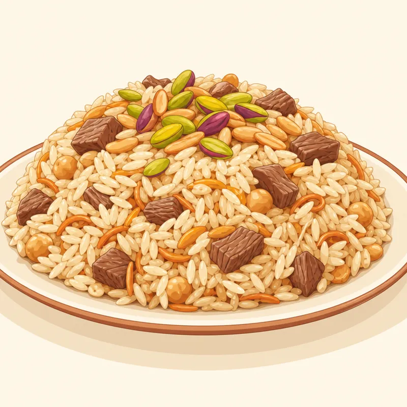 Gaziantep Buhara Pilavı / Antep Buhara Pilavı illüstrasyonu