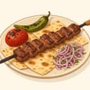 Gaziantep Cağırtlak Kebabı/ Antep Cağırtlak Kebabı / Gaziantep Cartlak Kebabı / Antep Cartlak Kebabı illustration