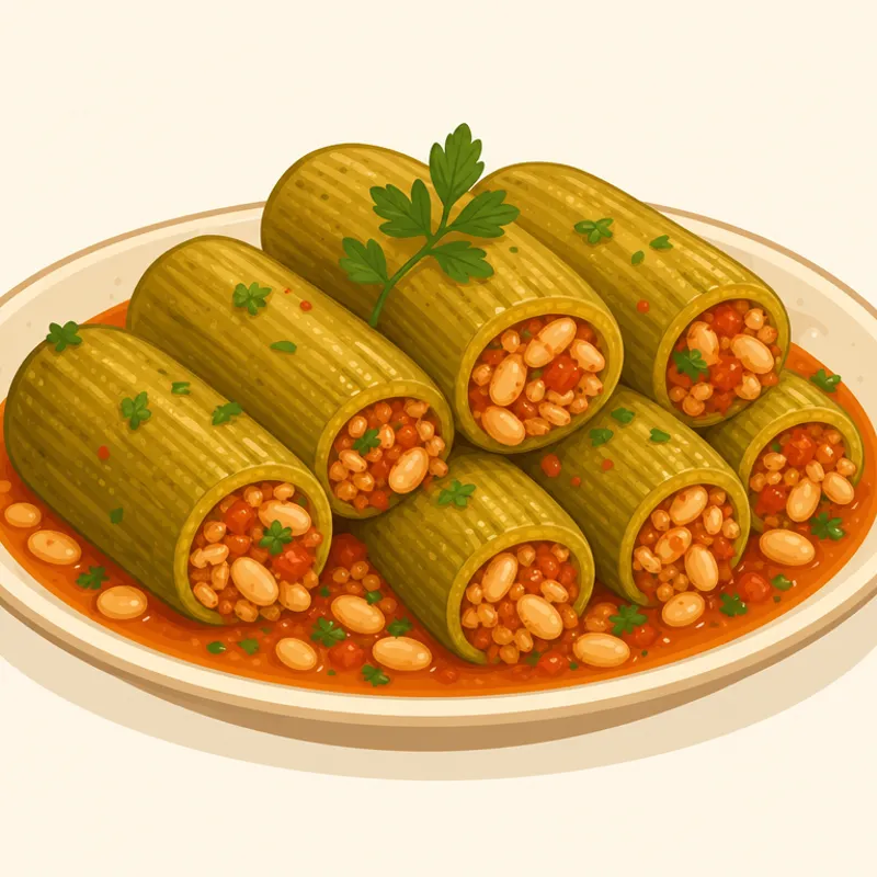 Gaziantep Fasulyeli Kabak Dolması illustration