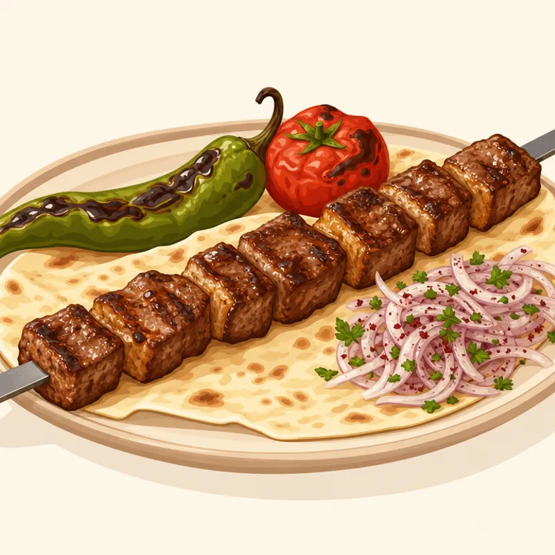 Gaziantep Küşleme Kebabı/Antep Küşleme Kebabı illüstrasyonu