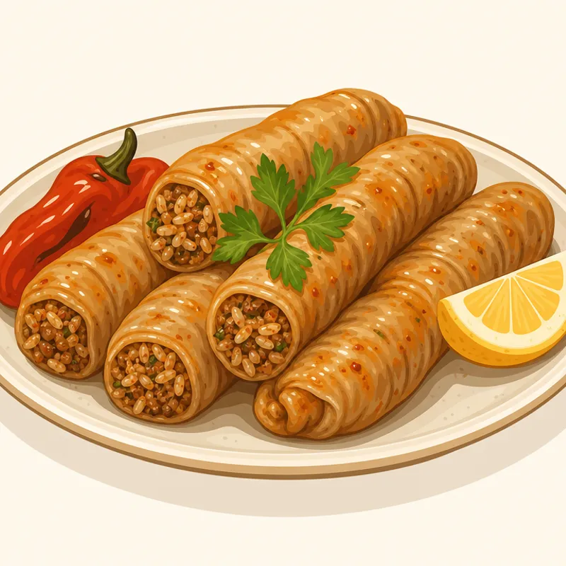 Gaziantep Mumbar Dolması/ Antep Mumbar Dolması illüstrasyonu