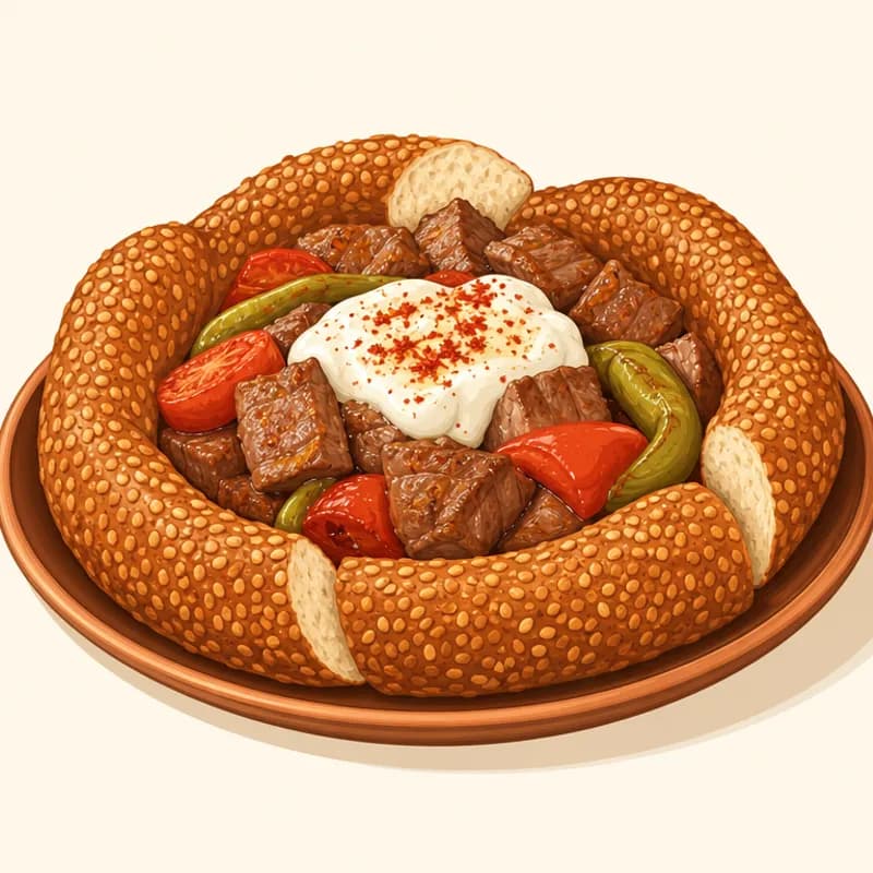 Gaziantep Simit Kebabı/Antep Simit Kebabı illustration
