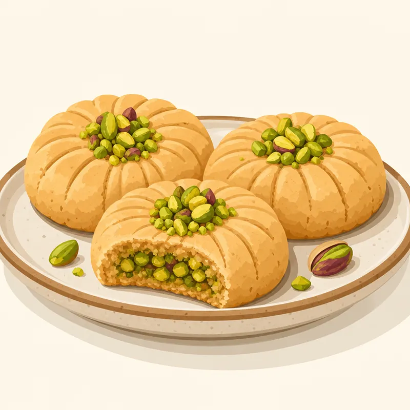Gaziantep Usulü Antep Fıstıklı Kerebiç illustration
