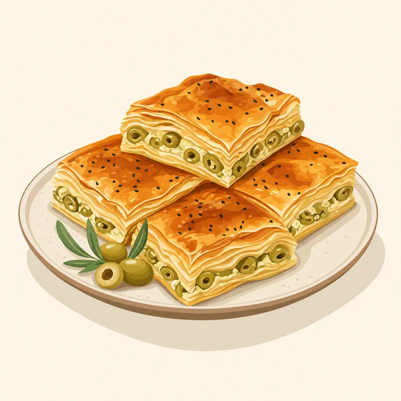 Gaziantep Yeşil Zeytin Böreği illustration