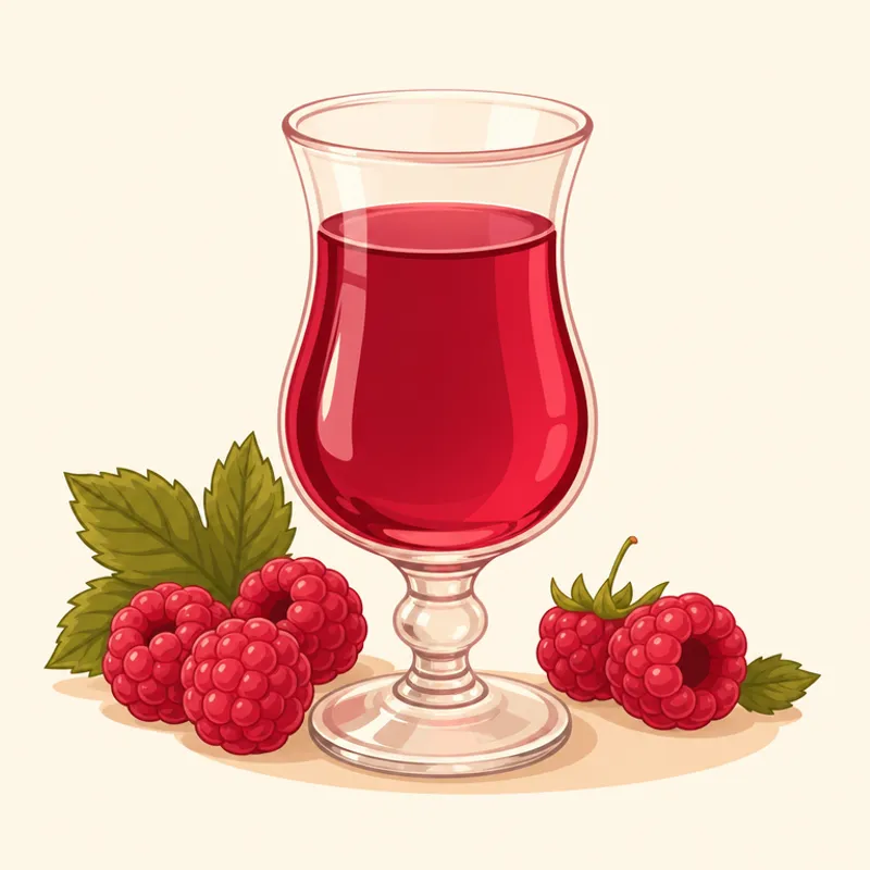 Geleneksel Türk Ahududu Likörü illustration