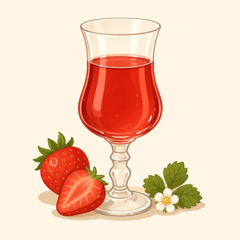 Geleneksel Türk Çilek Likörü illustration
