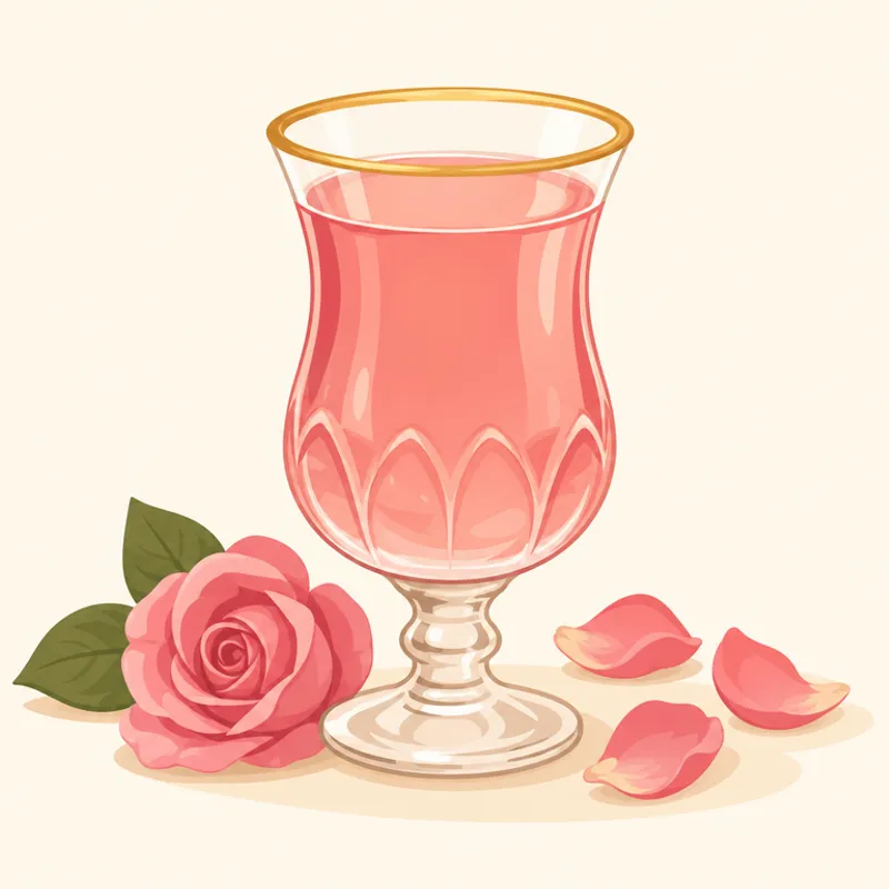 Geleneksel Türk Gül Likörü illustration