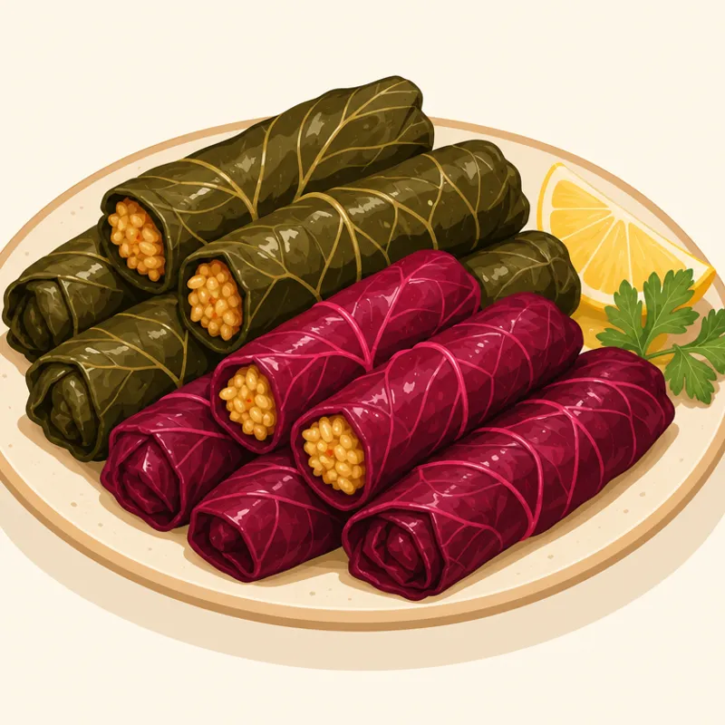 Giresun Mısır Yarmalı Karalahana Sarması / Mısır Yarmalı Pancar Sarması illustration