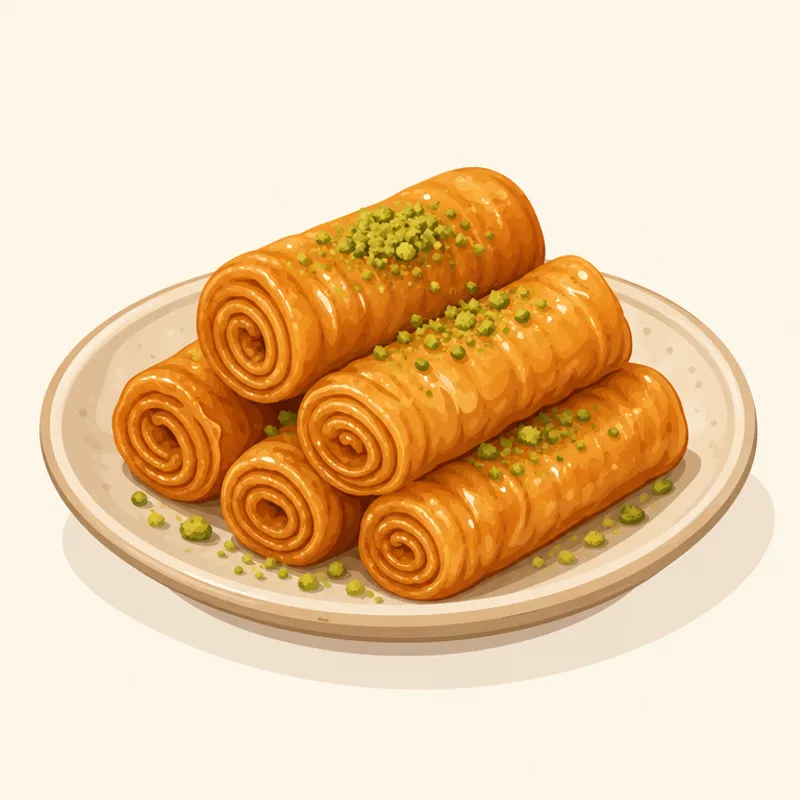 Göynük Dik Börek/Göynük Oklava Tatlısı illustration