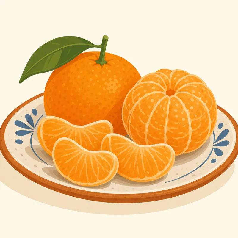 Gümüldür Mandalinası (Gümüldür Mandarini) illustration
