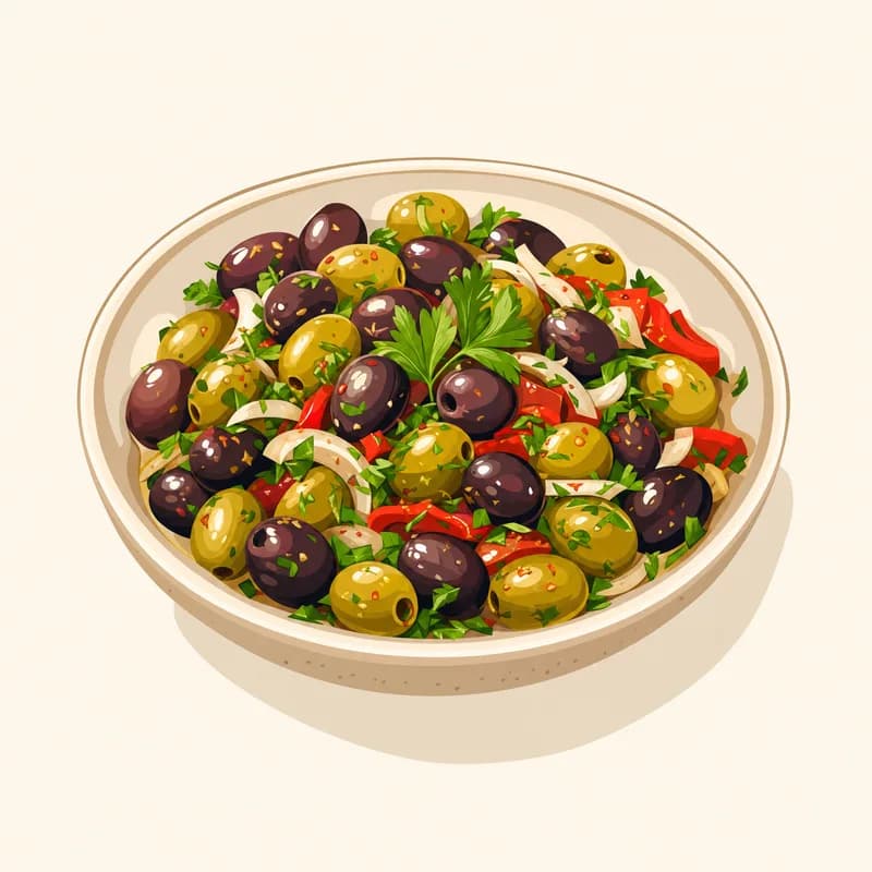 Hatay Zeytin Salatası illustration