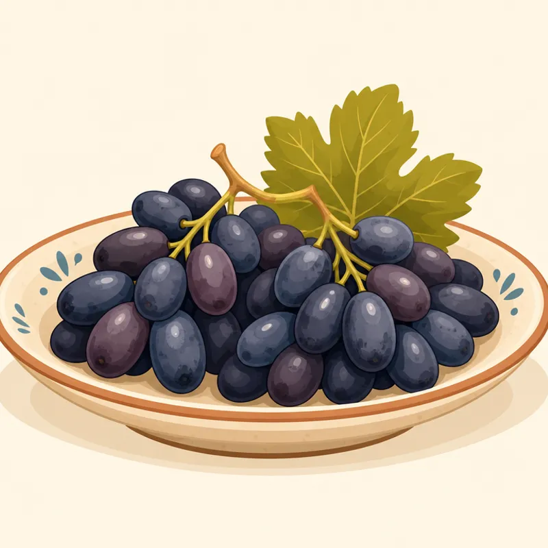 İncesu Karaevrek Üzümü illustration