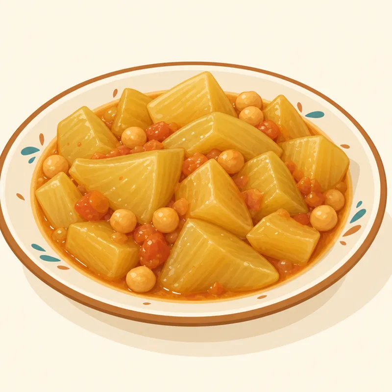 İskilip Su Kabağı Yemeği illustration