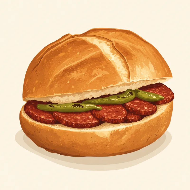 Kadirli Sucuk Ekmek illustration